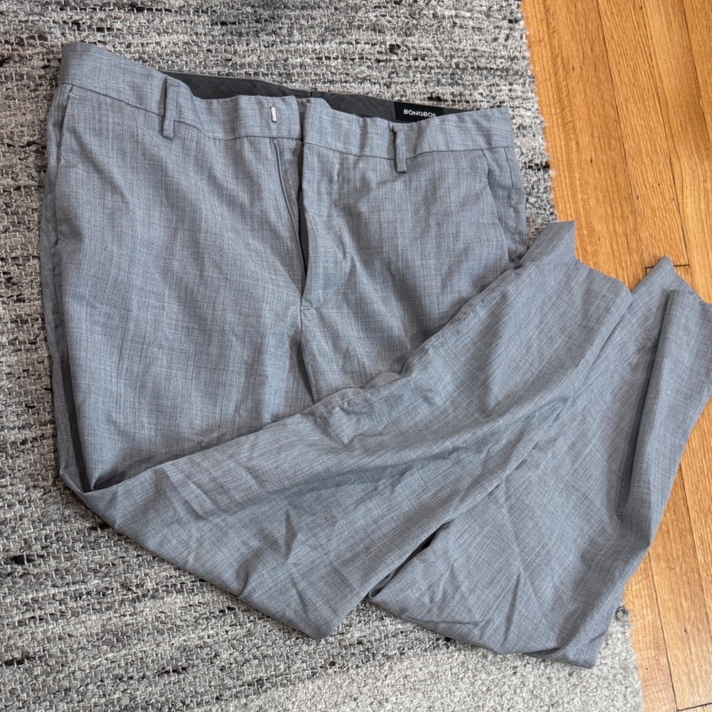 Bonobos Light Gray Slim Dress Pants 34x30